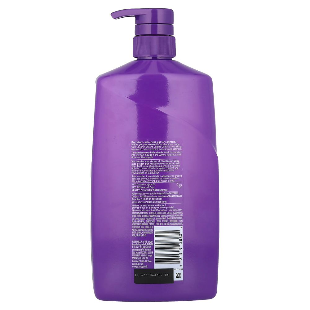 Aussie, Miracle Curls, шампунь с кокосом и маслом жожоба, 778 мл (26,2 жидк. Унции)