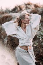 Кимоно-топ с широкими рукавами (молоко)