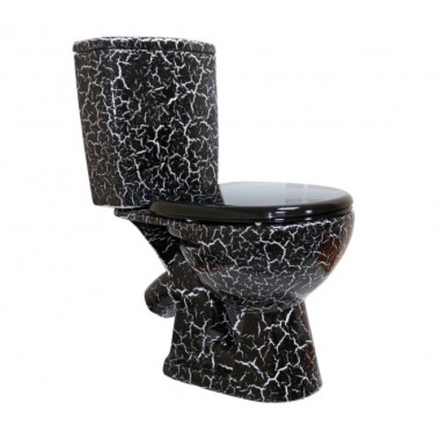 Унитаз-компакт УЮТ ЧЁРНЫЙ КРАКЕЛЮР (КИРОВ)