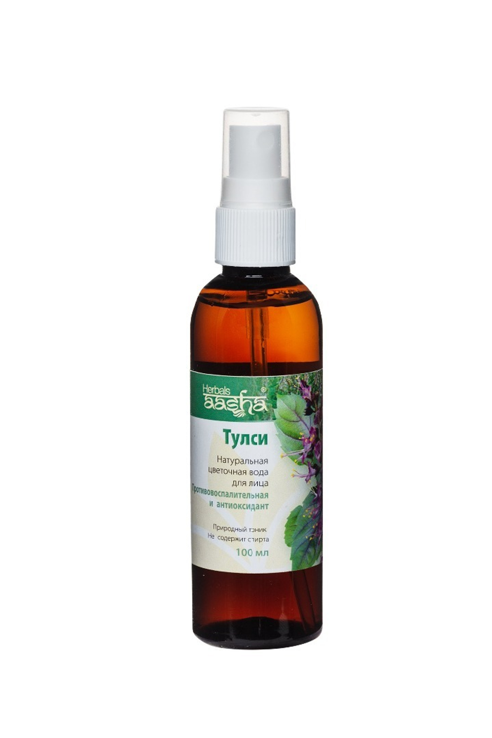 АКЦИЯ Цветочная вода Aasha Herbals Тулси, спрей, 100 мл