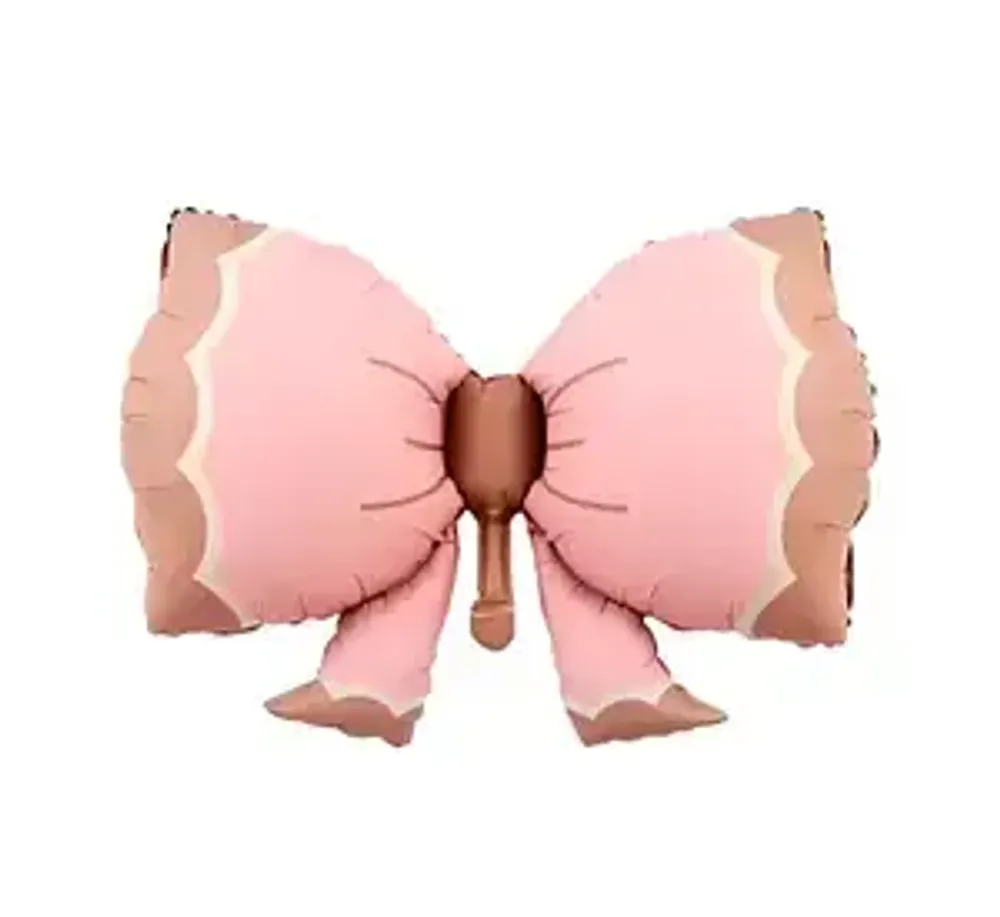 К Шар (35"/88 см) Фигура, Ретро Бантик, Розовый, Без уп