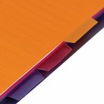 Тетрадь-блокнот 120 л., A5, 170x215 мм, BRAUBERG, линия, гребень, обложка пластиковая, 4 разделителя, "Rich", 401791, 4шт