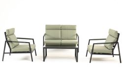 "Лилия" лаунж-зона 4-местная из алюминия, цвет серо-зеленый