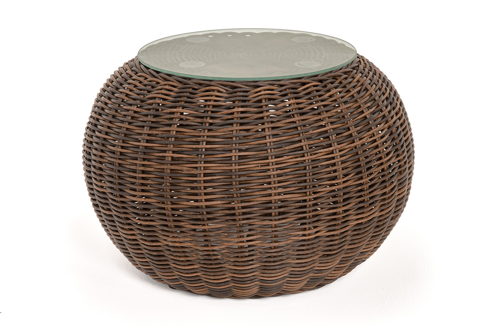 "Барселона" кофейный столик из искусственного ротанга, цвет коричневый