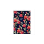 Блокнот А-5 греб. 60л. кл. лак , жесткая подложка, BRAUBERG, "Гранаты", 114366