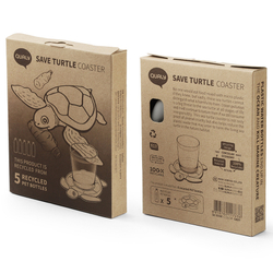 Подставка под стаканы save turtle, серая