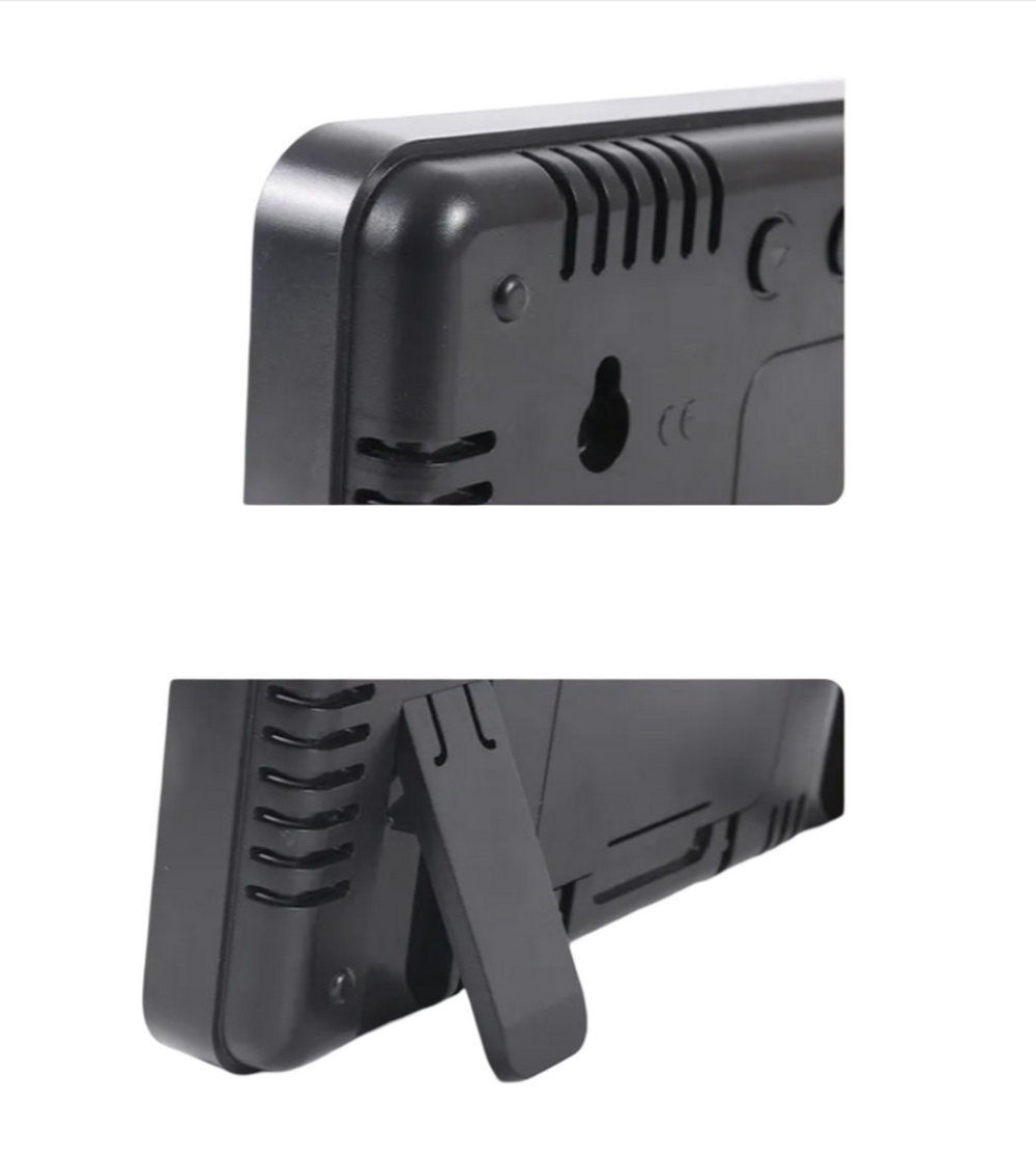 Часы-будильник настольно-настенные LED YX-2810 Black-White