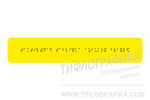 Тактильная табличка Брайлем 50х270 мм на ПВХ 3 мм, монохром