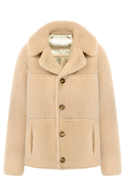 Двусторонняя золотая шуба-дублёнка