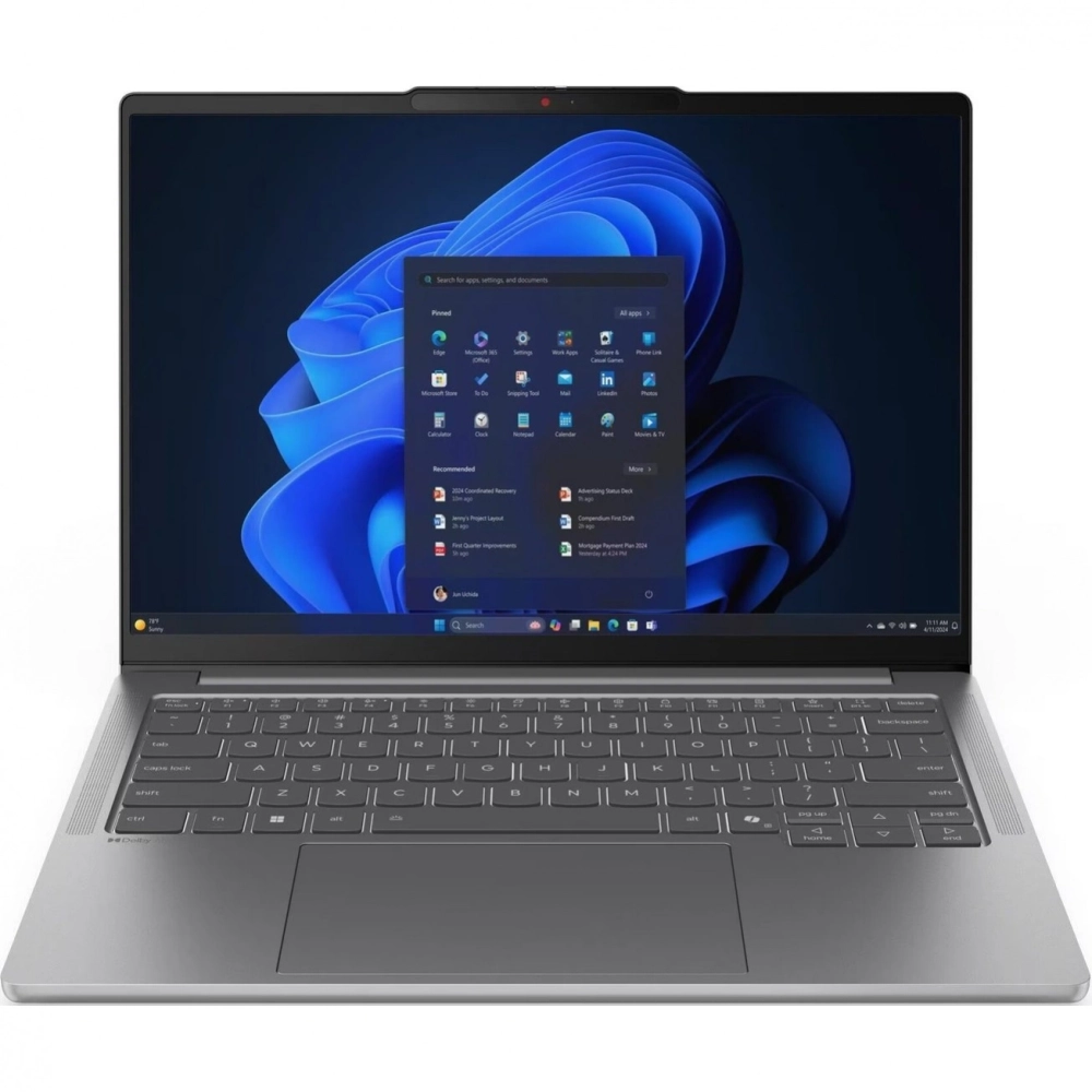Ноутбук/ Lenovo IdeaPad Pro 5 14IAH10 14"(2880x1800 OLED)/Intel Core Ultra 5 225H(3.3Ghz)/24576Mb/512PCISSDGb/noDVD/Int:Intel Arc Graphics/Cam/BT/WiFi/84WHr/war 1y/1.39kg/luna grey/noOS + 100W, RU kbd