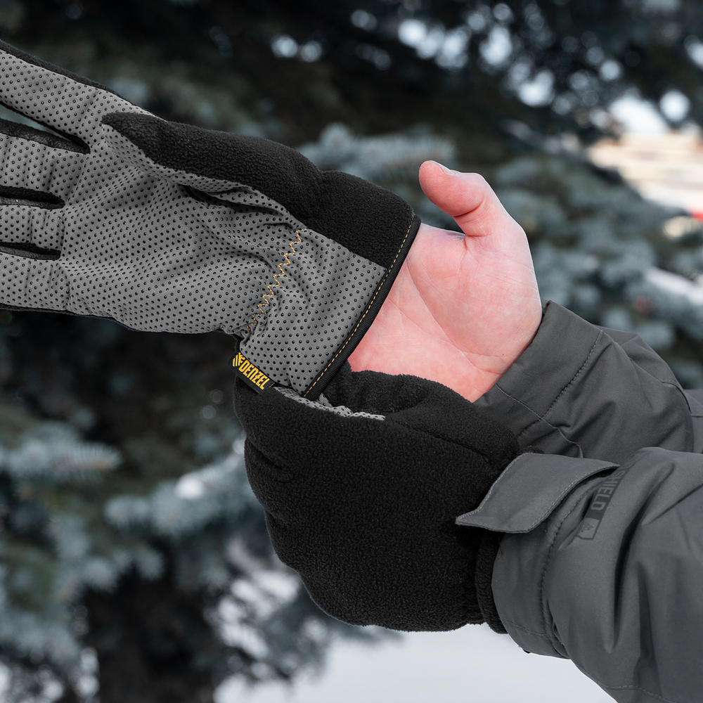 Перчатки универсальные, двойные, ПВХ нанесение, размер 8 Denzel