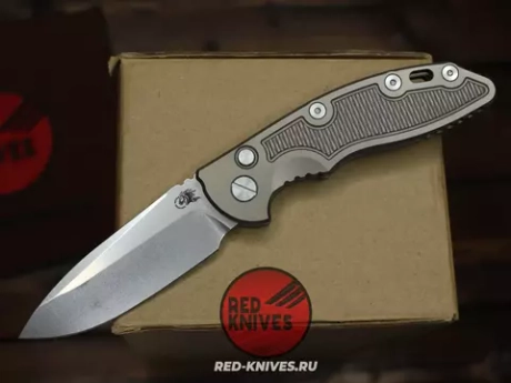 Реплика ножа HINDERER XM-18 AUTO SPEARPOINT TITANIUM - анодированная  рукоять