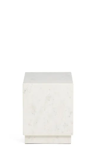 Приставной столик Sorein из белого мрамора 40 x 40 см