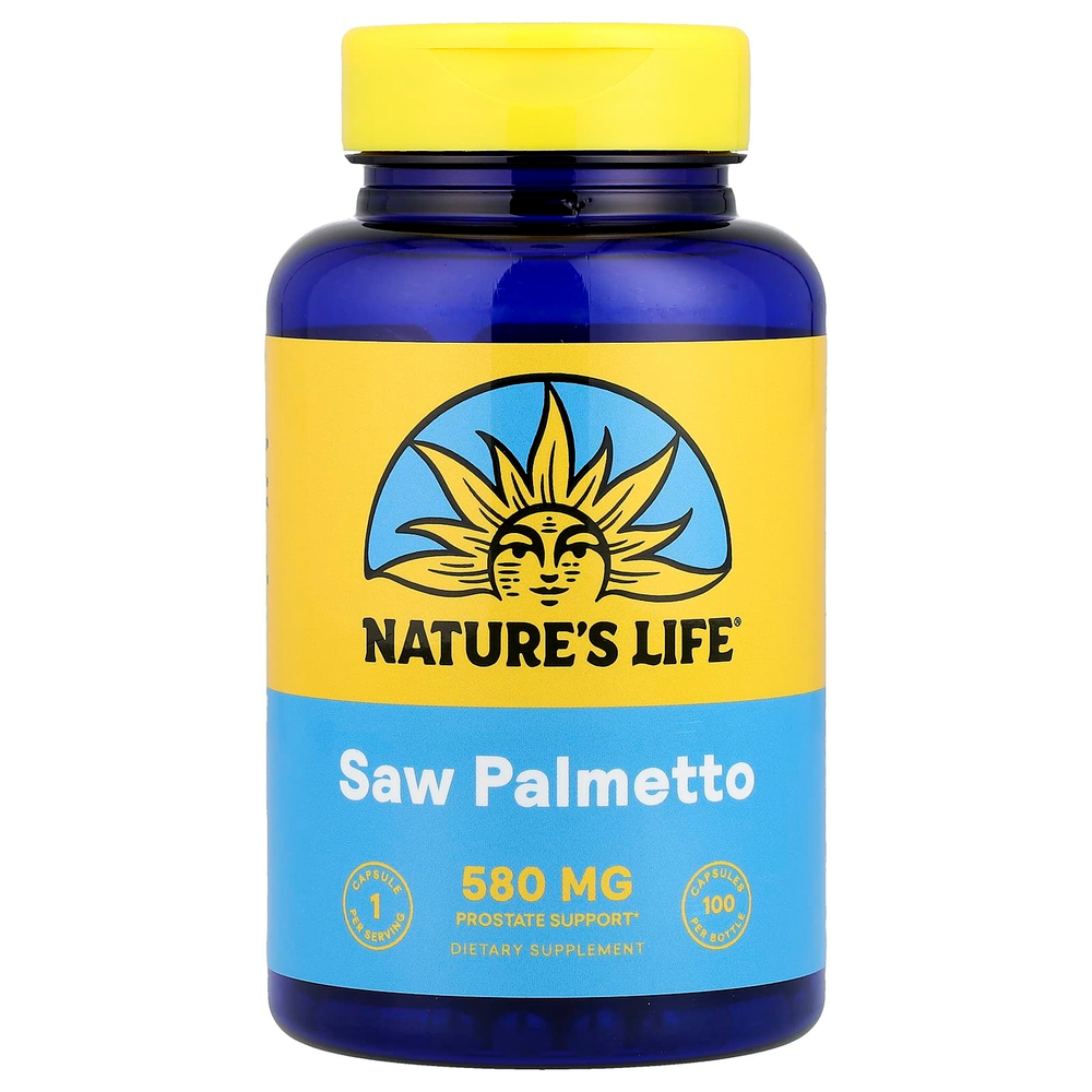 Nature's Life, Сереноа, 580 мг, 100 капсул