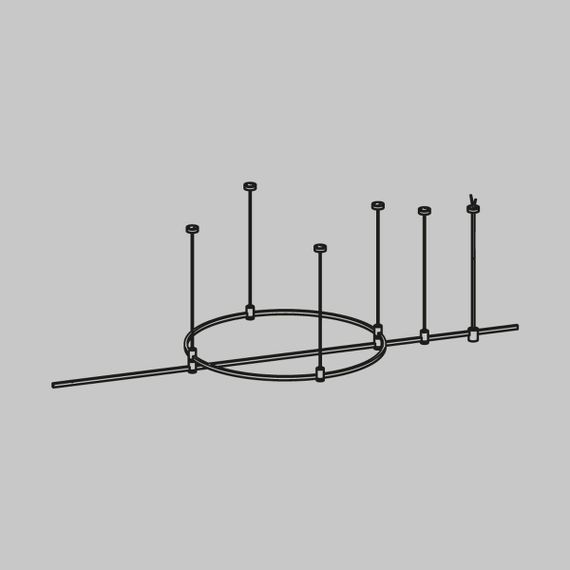 Основание на тросовых подвесах Hang для трековых светильников Maytoni Technical Flarity TFC-Flar-H05-B