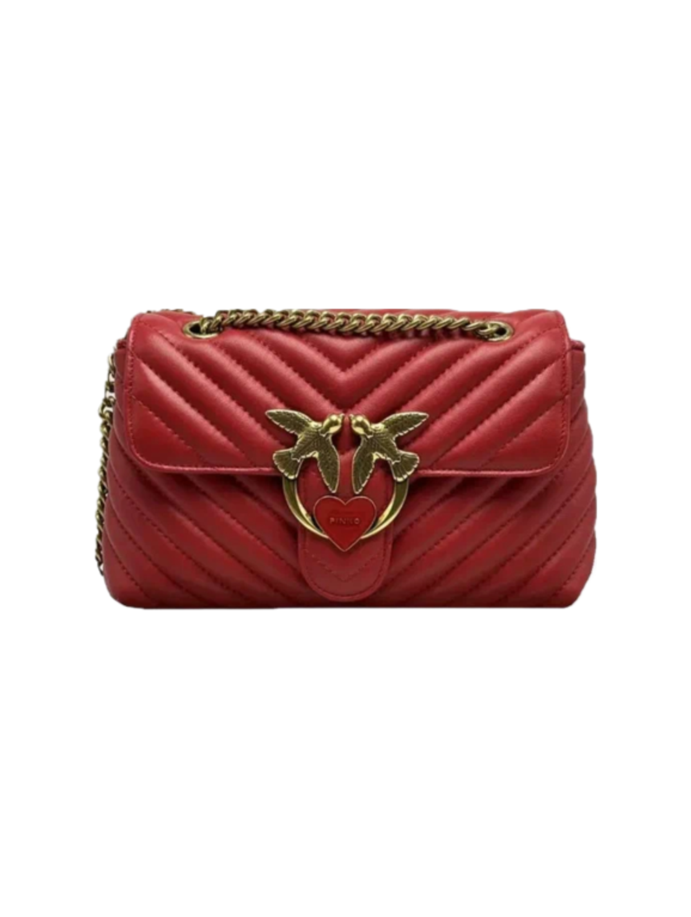 LADY LOVE BAG PUFF HEART - red gold