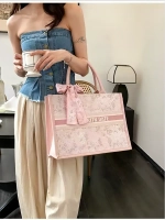 Сумка для учебы большая а4 тоут розовая y2k с бантиком