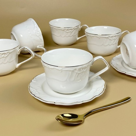 Lenardi 109-236 Чайный набор 12пр. КРОКУС ЗОЛОТО в под.уп.(х6)Фарфор