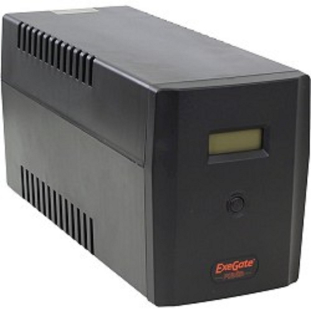 Источник бесперебойного питания Exegate EP212520RUS ИБП Exegate Power Smart ULB-1500 LCD &lt;1500VA/950W, LCD, AVR, 4*Schuko, USB, Black&gt;