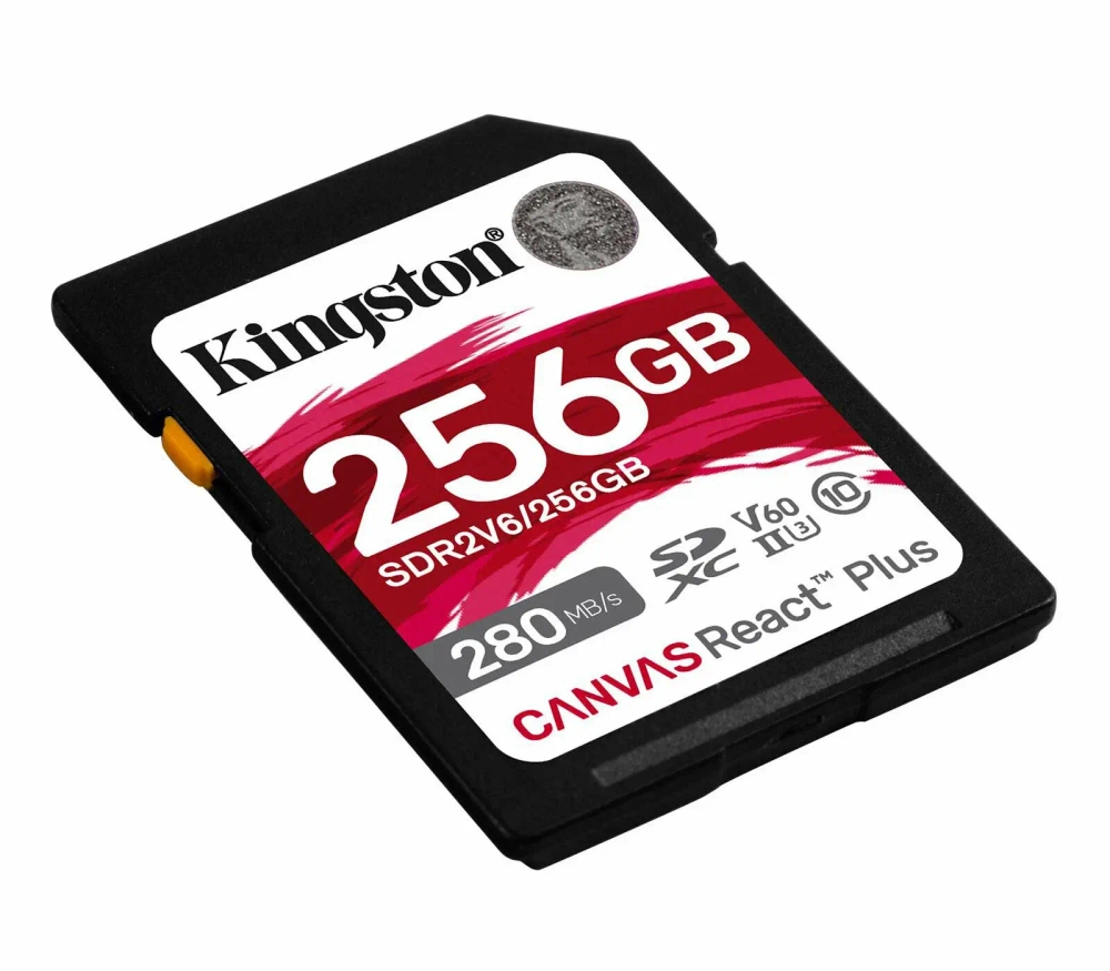 SDXC 256GB Kingston Canvas React Plus V60 UHS-II Class U3 150/280Mb/s