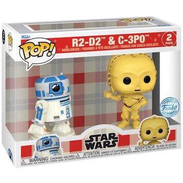 Фигурка Funko POP! Bobble Star Wars D100 Retro Reimagined R2-D2 and C-3PO (Exc) 2PK 74477