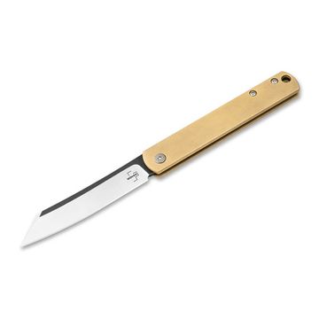 Складной нож Boker 01BO369 Zenshin Brass c клинком из стали D2, рукоять латунь