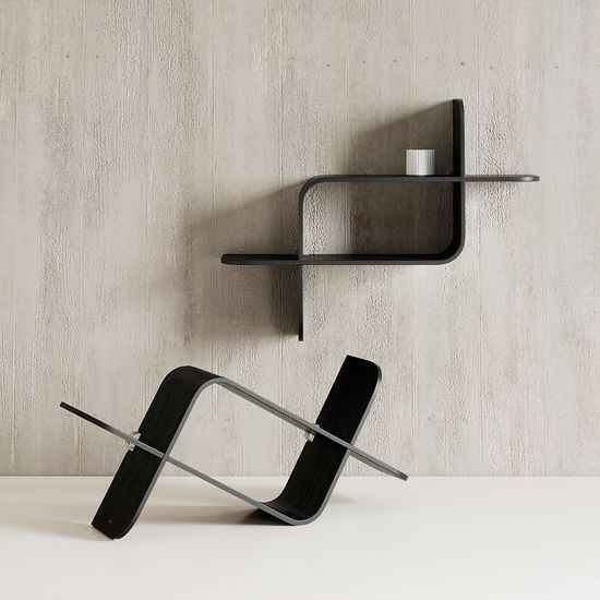 Полка настенная montage, черная