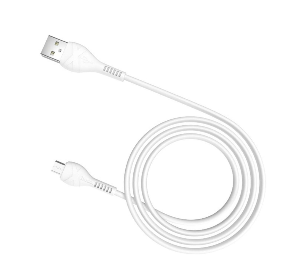 Кабель USB - микро USB HOCO X37 Cool power, 1м, 2.1A, белый