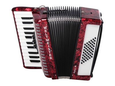 Perle-II-48/26-RD Perle Аккордеон 26/48/II/3, красный, с ремнями и чехлом, Weltmeister