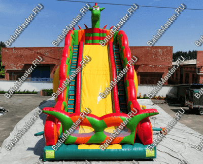 Коммерческий надувной батут-горка "Дракон" 15*7*9 м