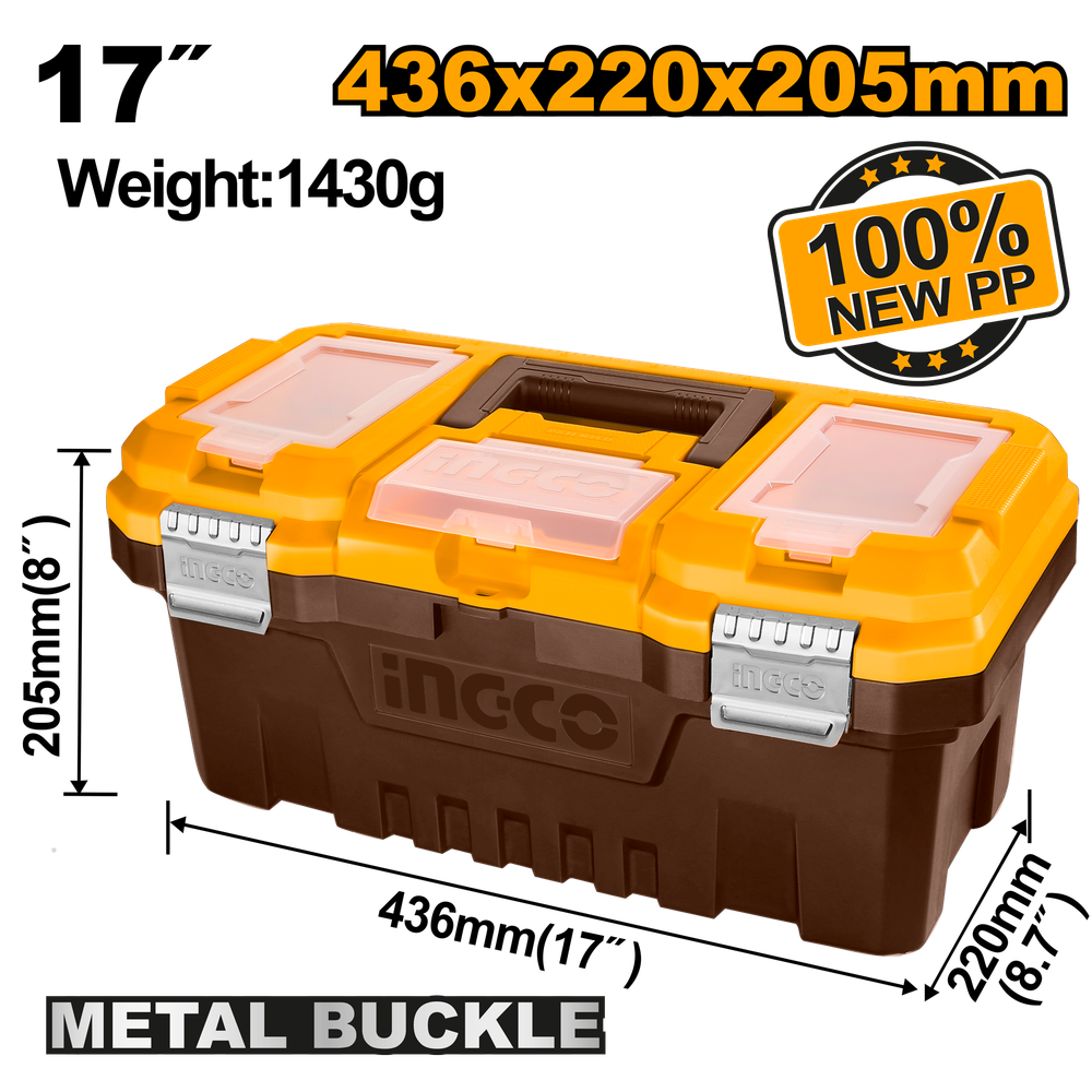 Ящик для инструментов пластиковый INGCO PBX1702 436x220x205 мм