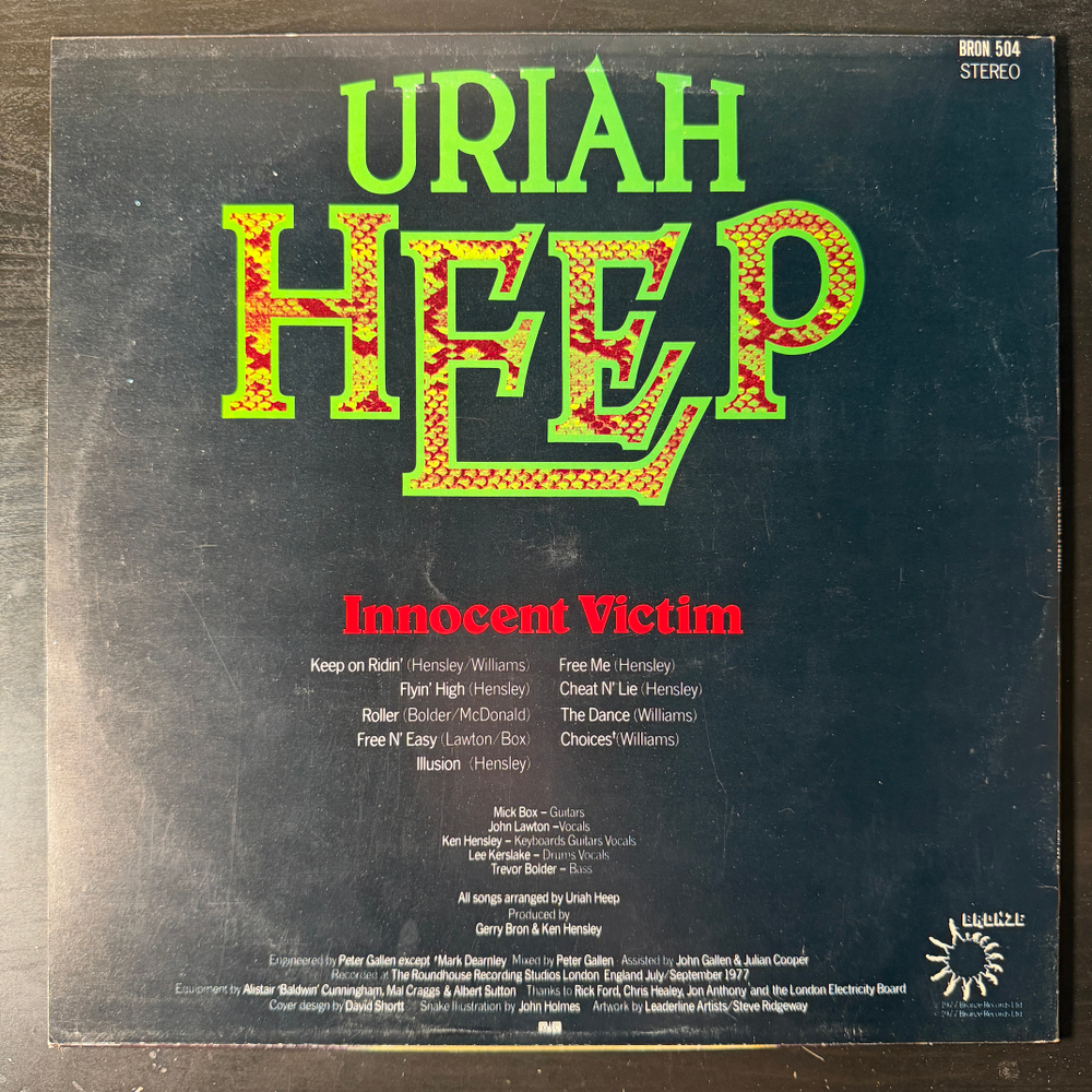 Uriah Heep ‎– Innocent Victim (Скандинавия 1977г.) Т