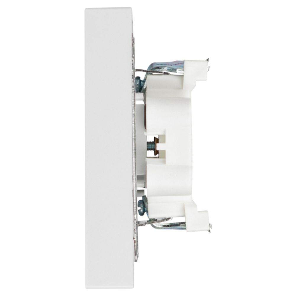 Розетка Intro Accent 6-205-01 2X2P+E Schuko, 16А-250В, IP20, СУ, AL/CU, белый