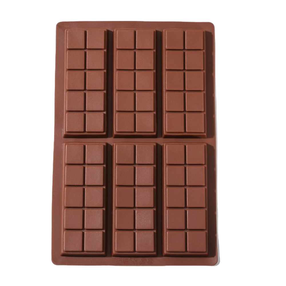 Форма для шоколада «Плитка. Мелкие дольки», 26*17*1 см, 6 ячеек, цвет МИКС
