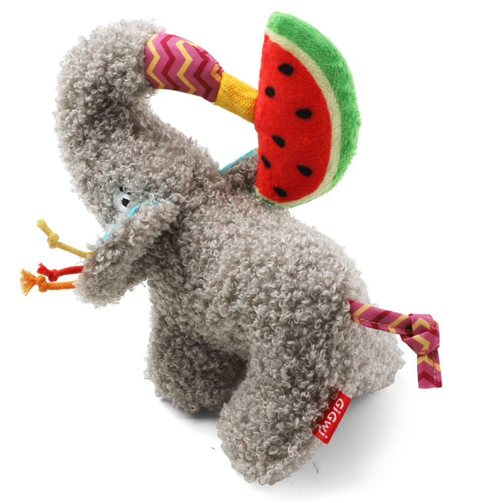 85064 Игрушка для собак Слоник с арбузом 19см, серия PLUSH FRIENDZ, GiGwi
