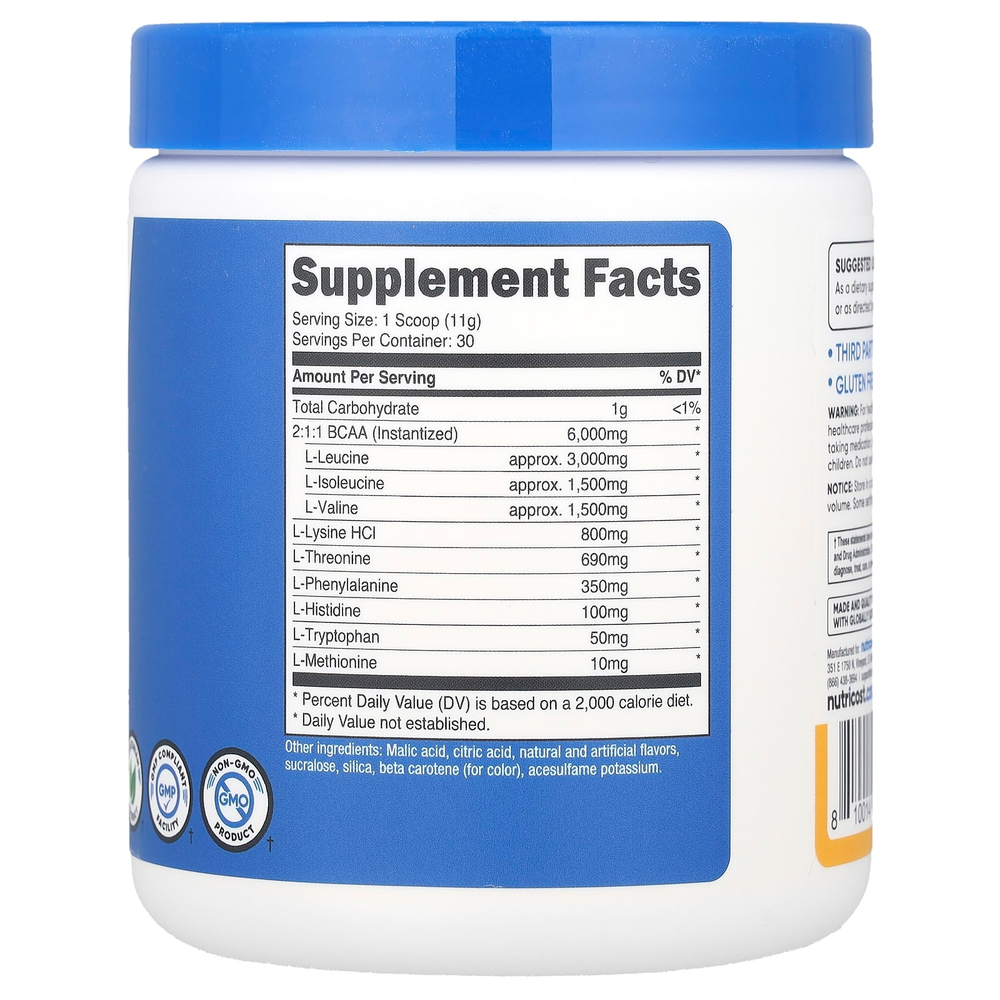 Nutricost, Performance, EAA в порошке, маракуйя, апельсин и гуава, 330 г (11,8 унции)