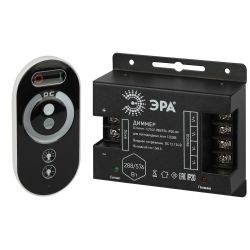 Диммер для светодиодной ленты ЭРА Dimmer-12/24V-288/576-IP20-RF с радио пультом | Контроллеры
