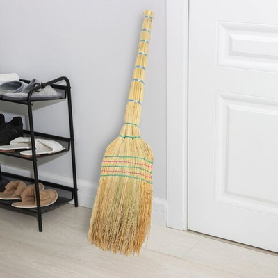 Узбекский пятипрошивной трехлучевой веник из сорго (90-95 см) (Цвет: не задано)