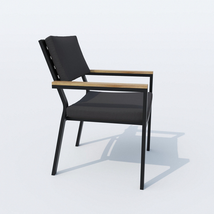 Стул Ideal Patio БОНТА антрацит - каркас карбон