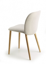 Стул с обивкой Scab Design Natural Mentha Pop, натуральный дуб, слоновая кость