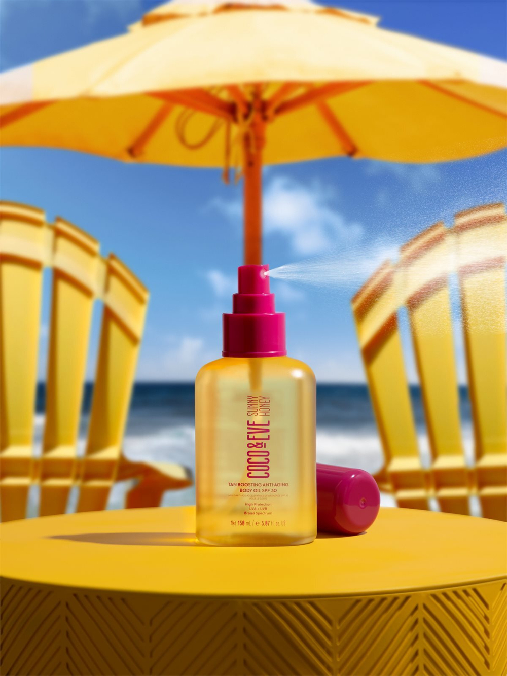 Coco & Eve Sunny Honey Tan Boosting Anti-Aging Body Oil SPF 30 - защитное масло ускоряющее загар против старения кожи /  SPF 30 150  ml  / GTIN 8886482912442