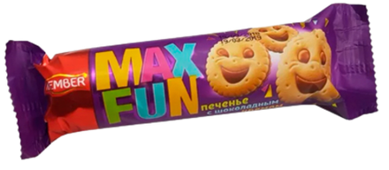 Печенье Max Fun с шоколадной глазурью