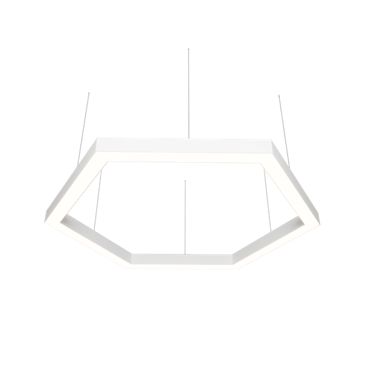 Светильник LED шестиугольный Hexa 342W D3080мм 3000К белый подвесной IP40