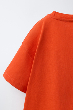 ZARA ФУТБОЛКА С КАРМАНОМ ИЗ КРУЖЕВА КРОШЕ, КРАСНЫЙ