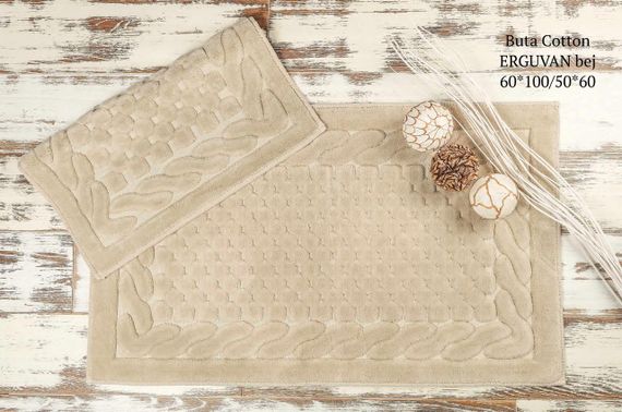 Комплект ковриков Erguvan (60х100 и 60х50) бежевый Gelin Home (Турция)