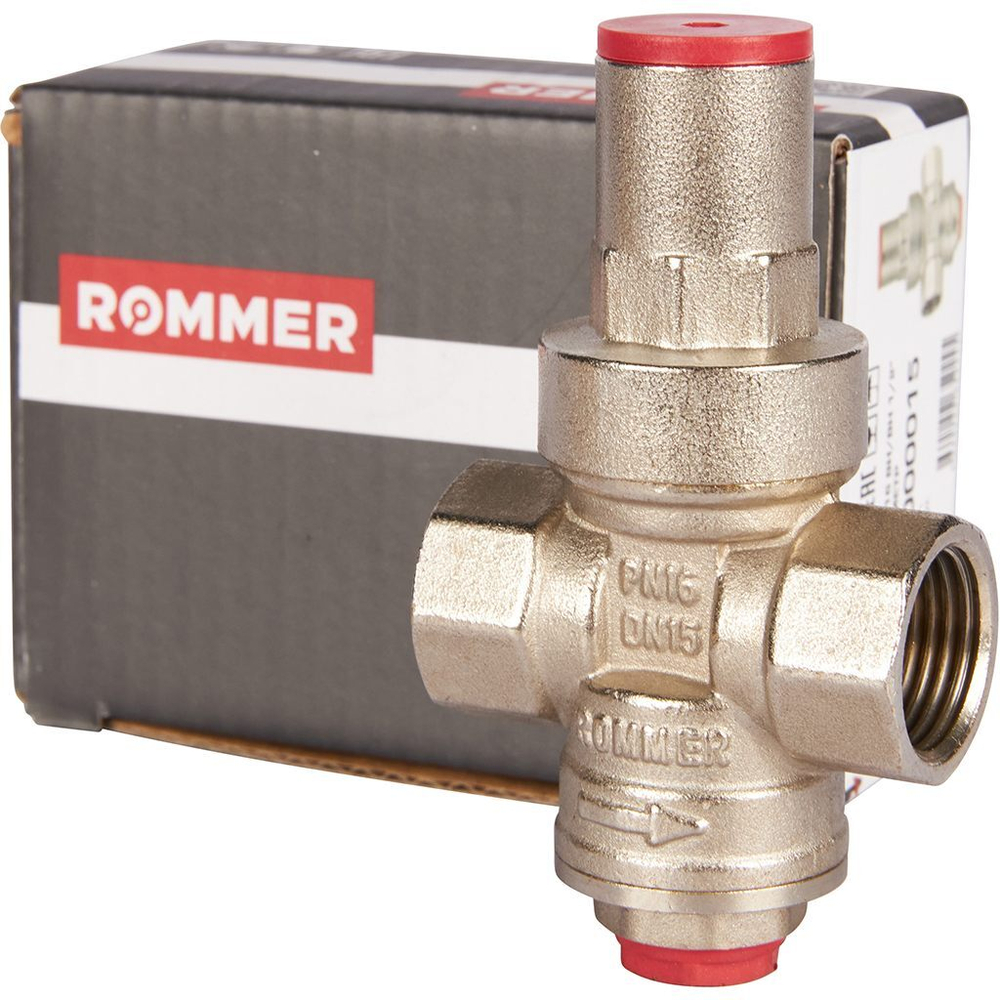 ROMMER Редуктор давления PN16 1/2" (с выходом под манометр 1/4")