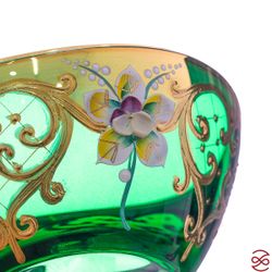 Конфетница на ножке зеленая AS Crystal 16 см (1шт)