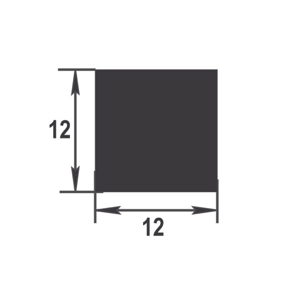 Штанга квадратная Лука 12*12 ШКв 12.2000.502л золото