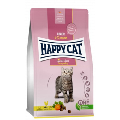 Happy Cat Junior - корм для котят от 4 до 12 месяцев "Домашняя Птица "