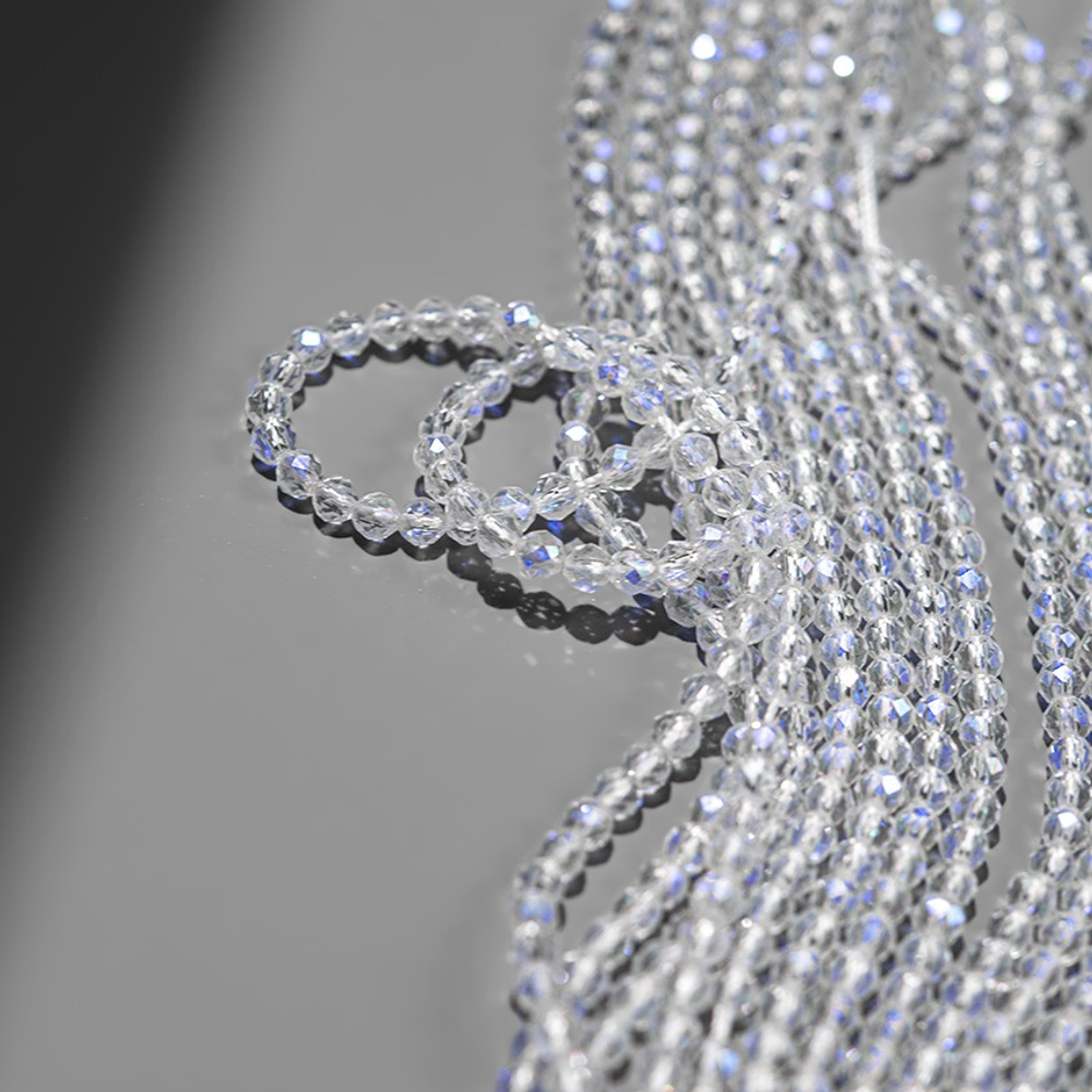 Шпинель синтетическая с эффектом адуляресценции "Лунный камень", 3мм, шар, микроогранка